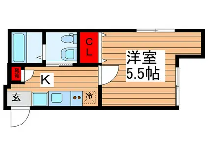 BLANFORD HOUSE(1K/1階)の間取り写真