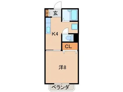 エルセラーンII(1K/3階)の間取り写真