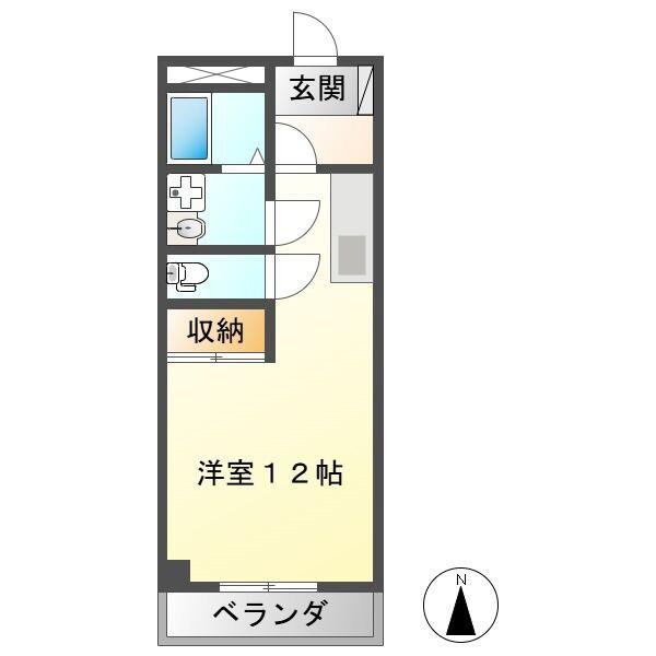 WAVE21(ワンルーム/2階)の間取り写真