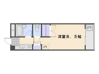 ドリームハイツ(ワンルーム/2階)の間取り写真