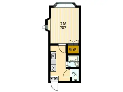 メゾン郷(1K/2階)の間取り写真