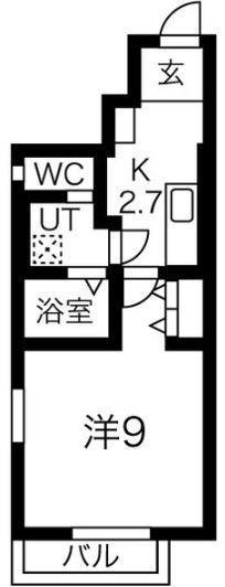 FIRST花巻(1K/1階)の間取り写真