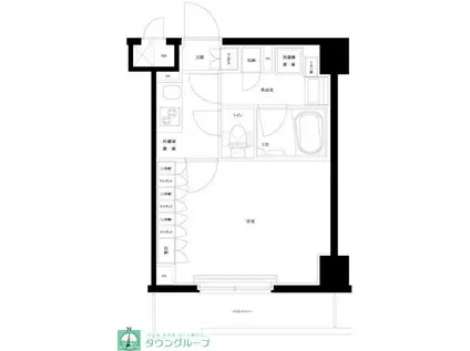 ルーブル武蔵小杉伍番館(1K/6階)の間取り写真