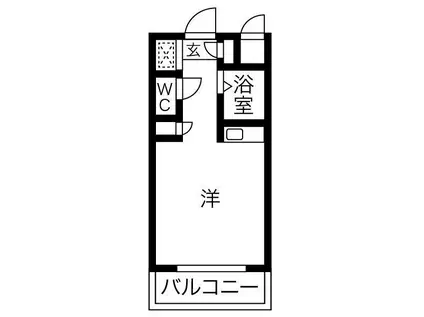 パンルネックス・ディア室見I(ワンルーム/6階)の間取り写真