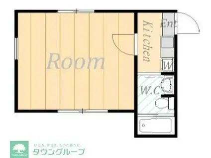 ヴェントフレスコ(1K/1階)の間取り写真