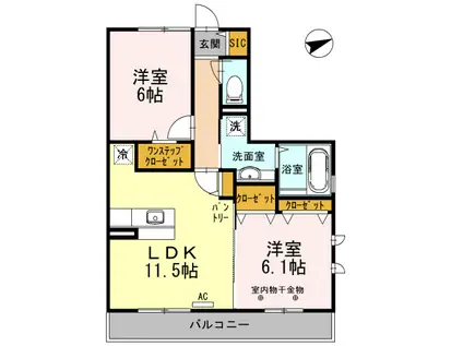 レジデンス葛西(2LDK/3階)の間取り写真