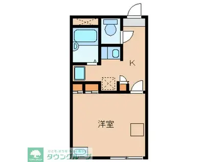 レオパレスゴールドクレスト(1K/1階)の間取り写真