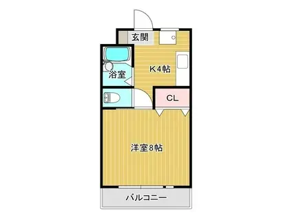 サンエイハイツ西嶋IV(1K/3階)の間取り写真