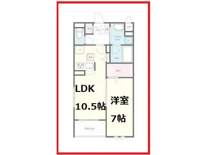 ル・ソレイユ(1LDK/3階)の間取り写真