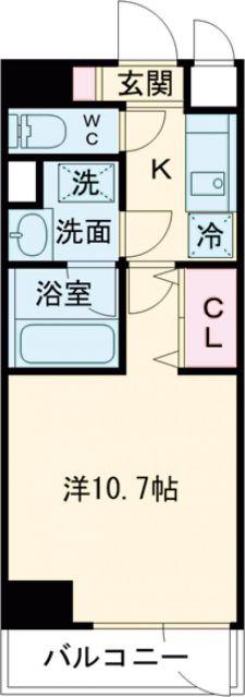 ERFOLG RIVERIA(1K/8階)の間取り写真