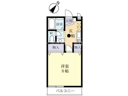 リエス土浦富士崎(1K/2階)の間取り写真