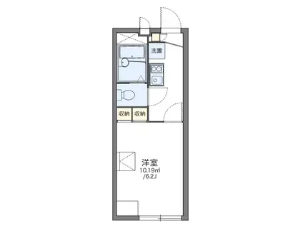 西武多摩湖線 一橋学園駅 徒歩9分 2階建 築22年(1K/1階)の間取り写真