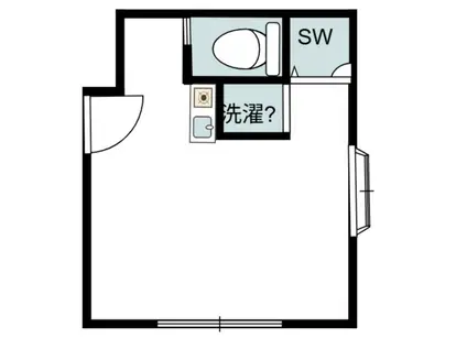 昭栄ビル 9(ワンルーム/1階)の間取り写真
