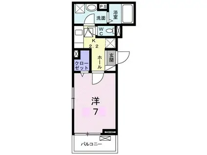 名鉄三河線 高浜港駅 徒歩12分 3階建 築8年(1K/3階)の間取り写真