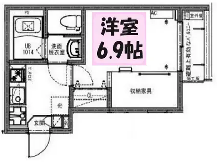 KEIAI RESIDENCE 北越谷IV(1K/3階)の間取り写真