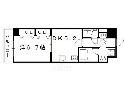 アーバネックス室町(1DK/7階)の間取り写真