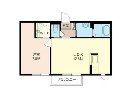 アルビレオ(1LDK/2階)の間取り写真