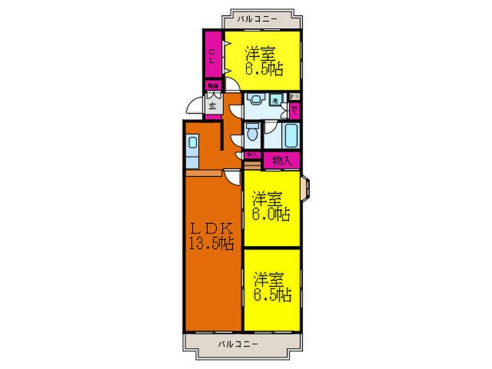 エポック・サワ(3LDK/2階)の間取り写真