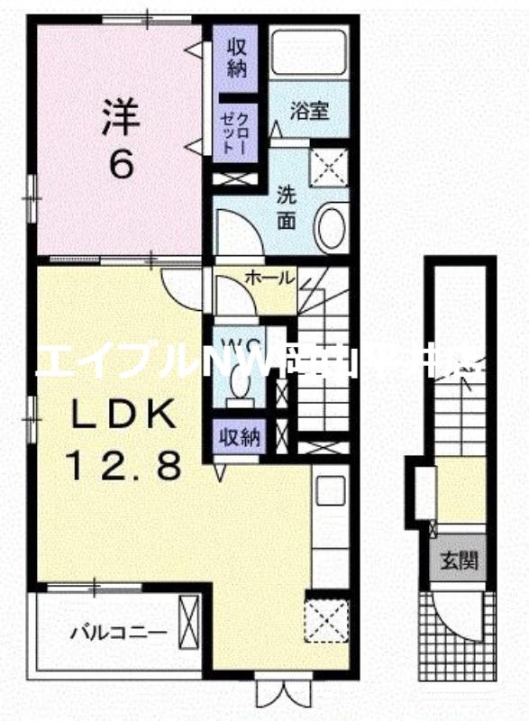 コッティ・ノイ(1LDK/2階)の間取り写真