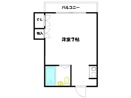 錦アトリオ(ワンルーム/3階)の間取り写真