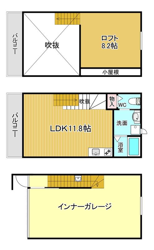 ガレッシア385(ワンルーム/1階)の間取り写真