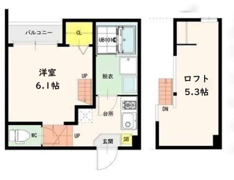 カーサセルパ(1K/1階)の間取り写真