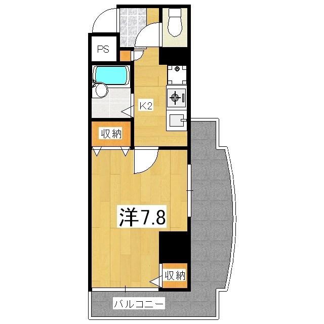 サムパティーク山科(1K/7階)の間取り写真