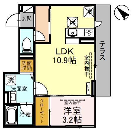 ANATOLI(1LDK/1階)の間取り写真