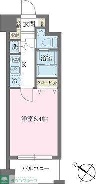 KDXレジデンス森下千歳(1K/9階)の間取り写真