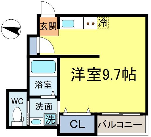 レガーロ新小岩(ワンルーム/1階)の間取り写真