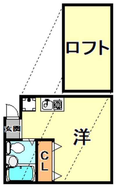 シティーホームズ六甲(ワンルーム/1階)の間取り写真