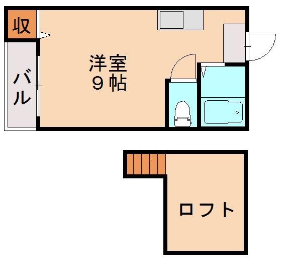 サンリバー天神南(ワンルーム/1階)の間取り写真