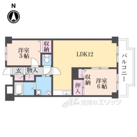 友井グレイス(2LDK/10階)の間取り写真
