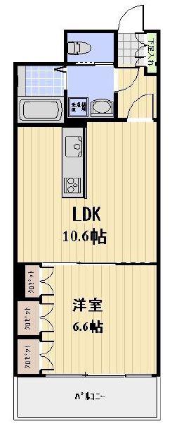 グランカーサ浅草(1LDK/5階)の間取り写真