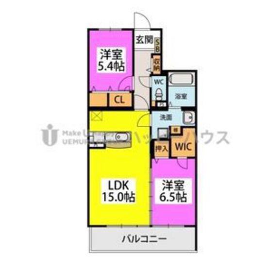 CANOA(2LDK/4階)の間取り写真