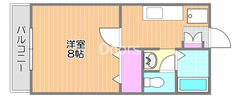 アルトハイデII C棟(1K/2階)の間取り写真
