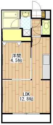REGINA(1LDK/2階)の間取り写真