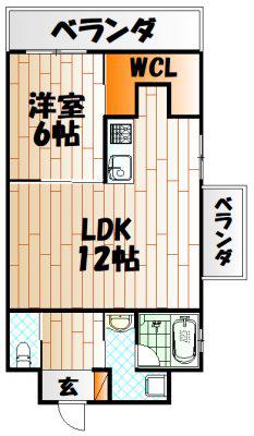 フェリーチェ中井けやき通(1LDK/1階)の間取り写真