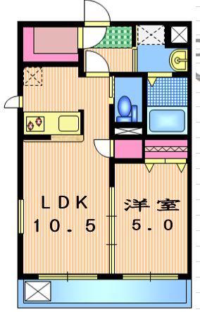 スピリッツ53(1LDK/3階)の間取り写真
