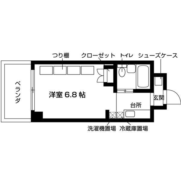ジュネスコート桜山(ワンルーム/10階)の間取り写真