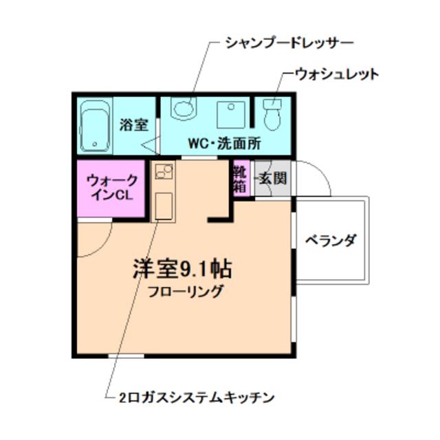 レジデンスコート池田(ワンルーム/3階)の間取り写真