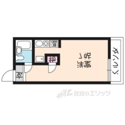 パインフィールド北白川2(1K/2階)の間取り写真