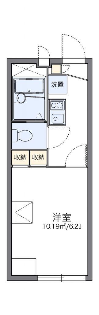 レオパレスエクセル中里(1K/2階)の間取り写真