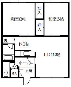 佐々木ハイツA(2LDK/1階)の間取り写真