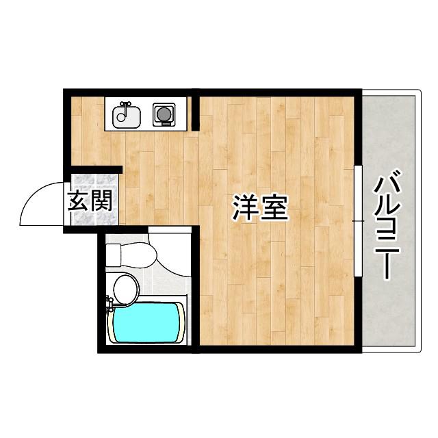 プレアール上新庄III(ワンルーム/1階)の間取り写真