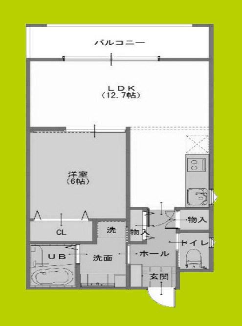 メゾンレヴナ木田町(1LDK/3階)の間取り写真