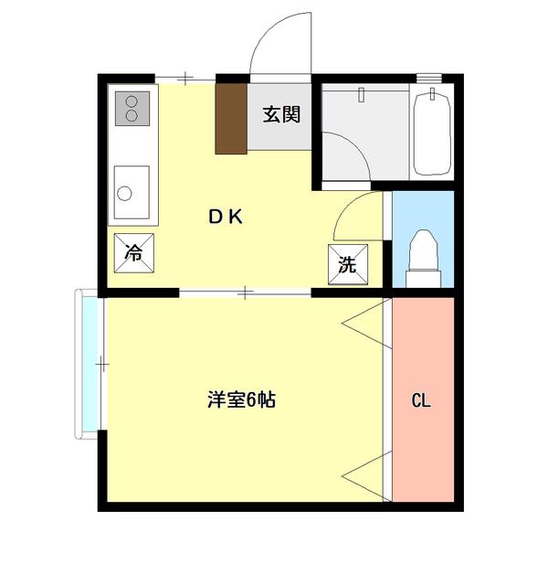 ユーコープ(1DK/1階)の間取り写真