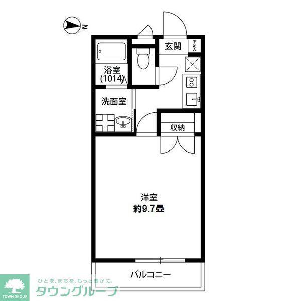アンプルール ブワ MER(1K/2階)の間取り写真