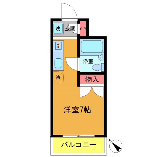 渋谷マンション(ワンルーム/1階)の間取り写真