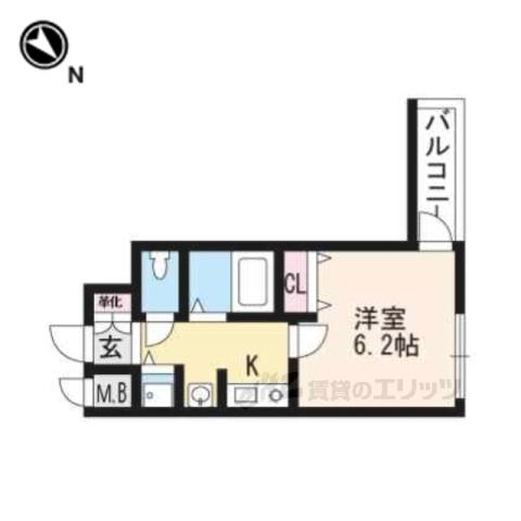 プレサンス京都四条河原町ネクステージ(1K/5階)の間取り写真